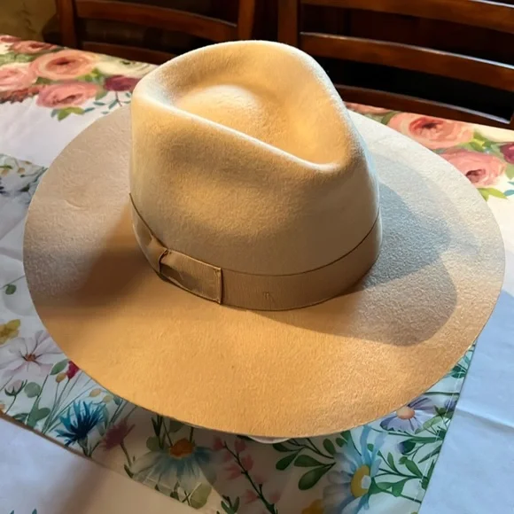 Wyeth by Todd Magill Tan and Brown Fedora Hat Taupe Wool Felt Rancher Hat - Billie main image 2